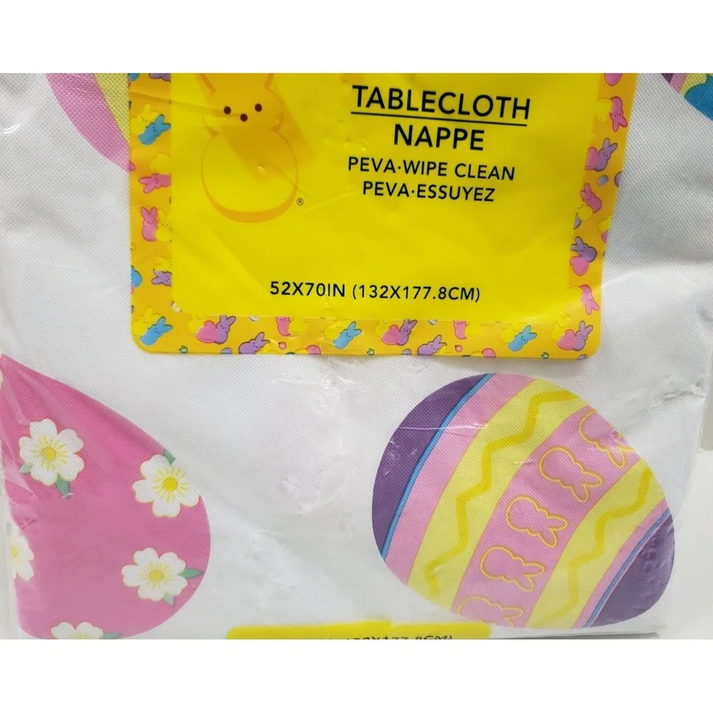 Peva Vinyl Flannel Back Tablecloth, 52